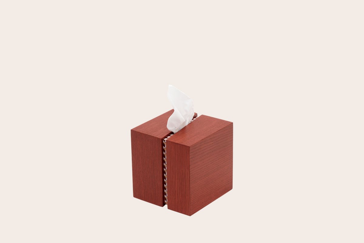 Funquetry Tissue Holder Square Red